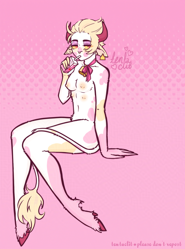 The same image as above, but Lucifer is naked.