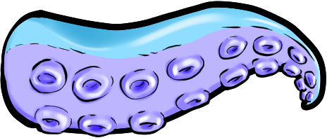 blue and purple tentacle